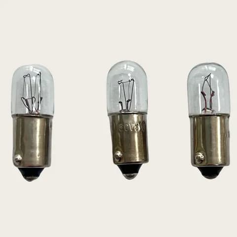 10X28MM BA9S Bayonet Base PILOT LAMP 12V3W Tubular Clear Light Indicator Bulb