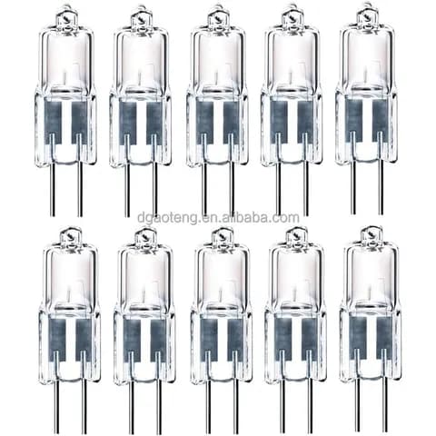 12V 20W G4, 10V 50W G5.3 Warm White Light, 2800 K, Bulb with Pin Socket, Dimmable, 300 Lumens