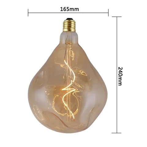A165 Filament Dimmable Glass Vintage Indoor Decorative Led Bulb Lights Smart LED Lighting Clear Glass Bulbs