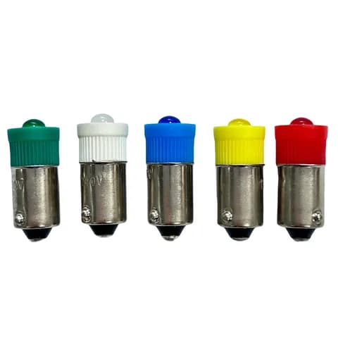 BA9S Bayonet Base 10X24mm LED Lamp Bead AC/DC 24-30V Switch Button Color Signal Indicator