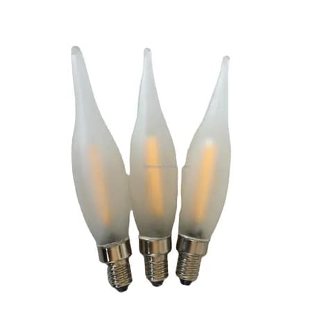 C22 C20 C18 E10S LED Filament Candle Bulb, 220V, 2W, for Festive Candlestick Decoration and Indoor Night Light Lighting.