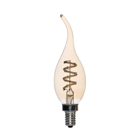 C35 Chandelier LED Light Bulb 4W 2700K Very Warm White E12 Candelabra Edison Bulb Candle Lamp with Flame Tip