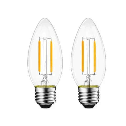 C35 Tailed Glass LED Filament Bulb for Chandelier Decorative Candle Light Bulb