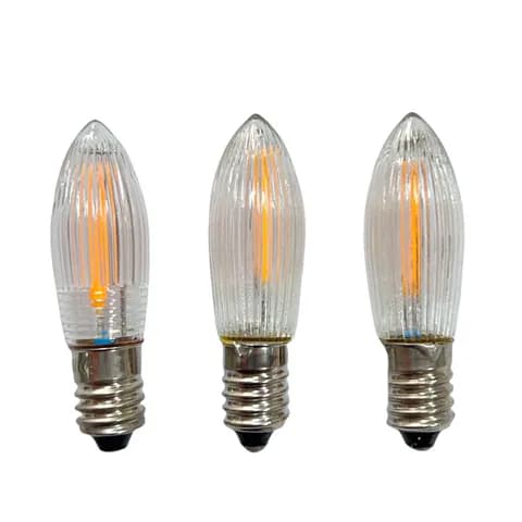 C6 E10 COB LED Filament Bridge Bulb 8-55V 0.2W Christmas Candle Bridge Top Spare Bulb