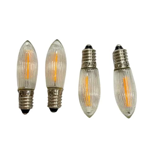 C6 Topkerze Riffelkerze E10 COB LED-Filament 8-55V 0.2W E10 Christmas Candle Bridge Light