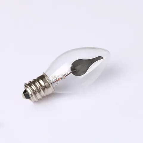 C7 120V 1W E12 Bulb Candle Light Flickering Flame Bulb