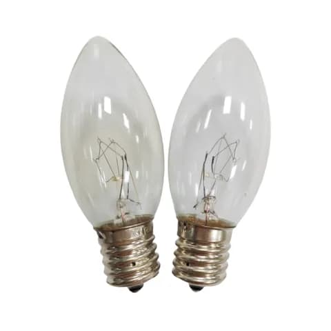 C7 E14 Candle Incandescent Bulb 120V 7W Holiday Candle Holder Spare Bulb