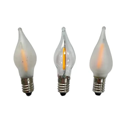 Christmas Candle Arch Replacement Bulb E1010-55V0.2W LED Filament Top Pattern Candle Fairy Light