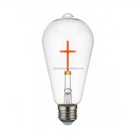 LED Cross Shape Decoration Bulb Energy Saving for Christian Church Religious Ritual Home Commercial Venue Ambience Decor