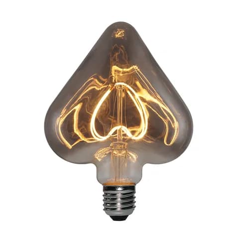 Dimmable LED Flexible Spiral Filament Edison Bulbs Vintage Amber Glass Bedroom 40W Equivalent, E26 Screw Base Warm White 2200K