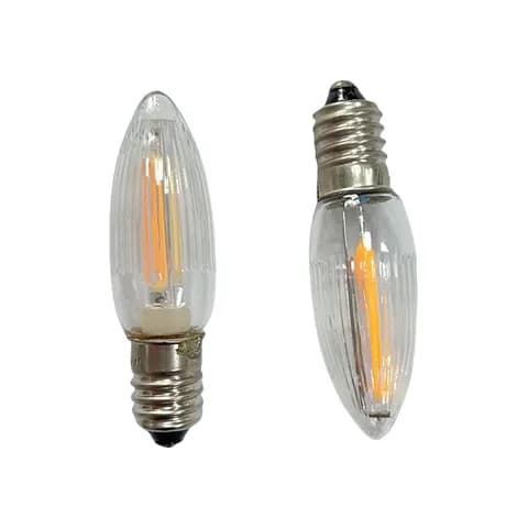 E10 Base C6 Colorful Top Candle Bulb Bridge Type Bulb AC 8-55V 3W 120LM LED Coloured Candle Arch Replacement Bulbs