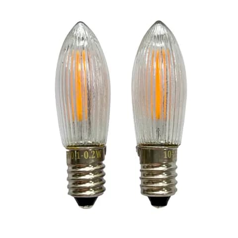 E10 C6 8-55V LED Filament Pattern Candle Bulb E10 Bridge Bulb for Candle Bridge Arch Christmas Decoration