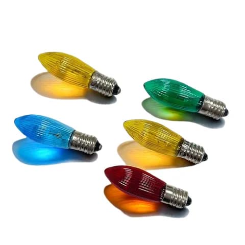 E10 C6 Bridge Light Bulb 8V/12V/16V/23V/34V Christmas Riffelkerzen Colored Candle Light Bulb