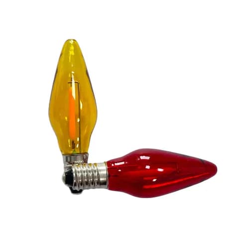 E10 C6 Candle LED Filament 12V, 16V, 34V 0.5W Christmas Outdoor Light String Waterproof Bulb Night Light Candlestick Bulb