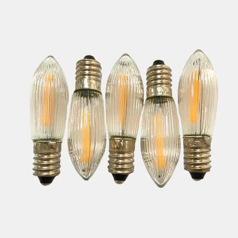E10 C6 COB LED Filament Bridge Bulb 8-55V 0.2W Christmas Candle Arch Decoration Bulb