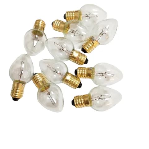 E10 C6 Mini Candle Light Bulb 12V 3W Christmas Decorative Bulb for Fairy Tale String Lights