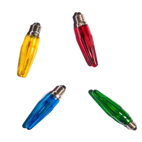 E10 C6 Outdoor String Lights Colored Decorative Bulbs 8V/12V/14V/23V Christmas Candle Holder Spare Bulbs