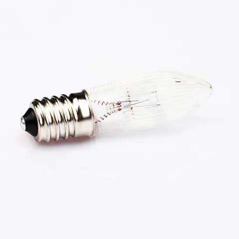 E10 C6 Pattern Candle Bulb 8V3W, 12V3W, 16V3W, 23V3W, 34V3W Christmas Candle Arch Bulb Outdoor Light String Replacement Lamp