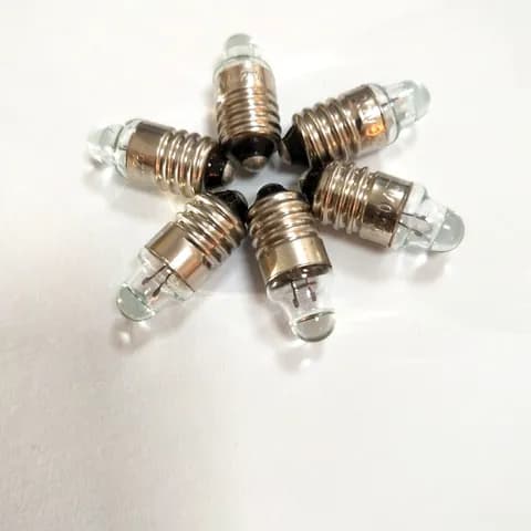 E10 Glass Lens Bulb 2.2V0.25A/2.5V0.3A/2.2V0.09A Medical Mini Flashlight Replacement Bulb