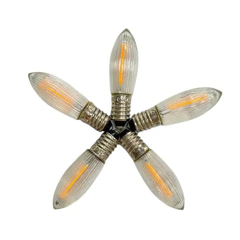 E10 Spiral Base Candle Bridge Top Replacement Bulb 10-55V0.1-0.2W Christmas fairy Pattern fairy Bulb