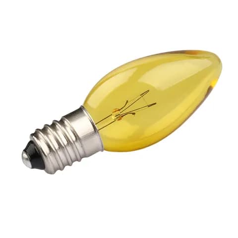 E12 C7 Candle Bulb 12V 3W Incandescent Light Bulb for Holiday Candle Holders and Decorative Lighting