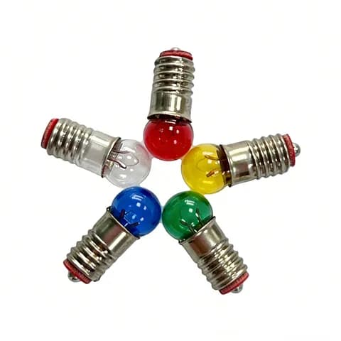 E5.5 Spiral Base Mini Colored Bulb 19V 60mA for LGB Locomotive Replacement Bulb Model Track Bulb