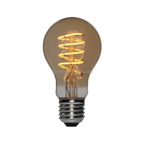 Edison Vintage LED Filament Bulb A60 10W 12W A19 2700K Warm White Clear Glass E27 Base for Home Bedroom & Hotel