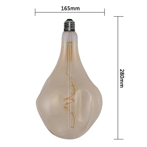 ET160 Decorative Pendant Lamp Irregular Glass Edison Vintage Bulb 240V E27 4W Dimmable Soft LED Filament Light Bulb