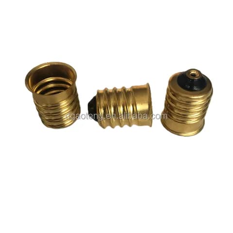 Factory Direct Sales Screw Making Straight Mouth E14 Copper Nickel Plated Solder Lamp Holder