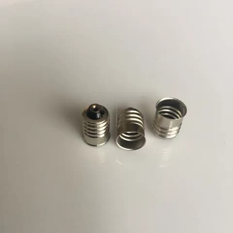 Factory Direct Sales Screw Making Straight Mouth E10 Copper Nickel Plated Solder Lamp Holder