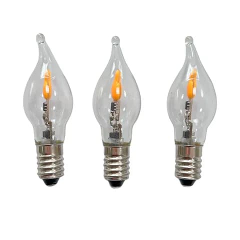 LED Flame Effect Candle Bulb C6 8-55V 0.2W | Flickering Holiday Candle Arch Light