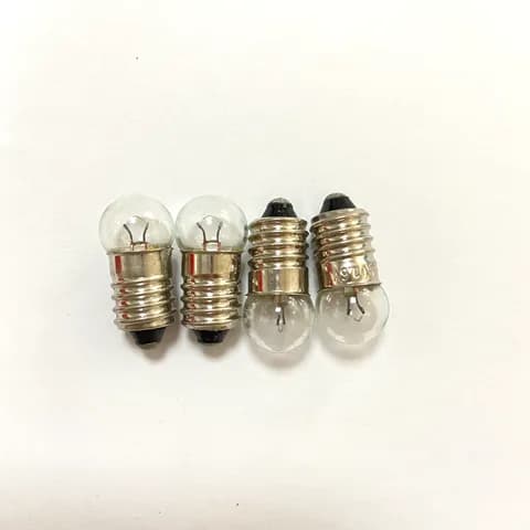 G11 E10 Screw Base Mini Indicator Bulb 4.5V0.3A / 6V0.5A Flashlight Replacement Bulb