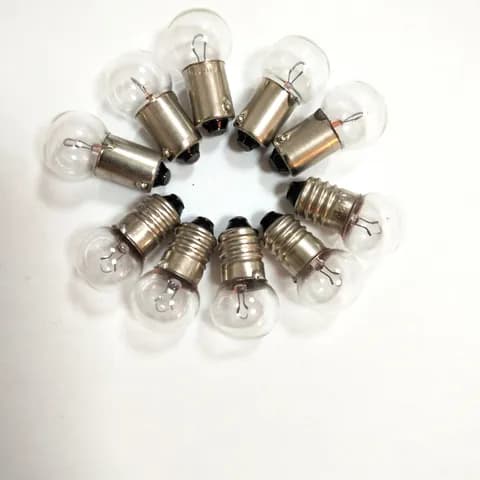 G15X28 E10 Spherical Indicator Bulb 6V 6W, 12V 3W Equipment Signal Bulb Incandescent Lamp
