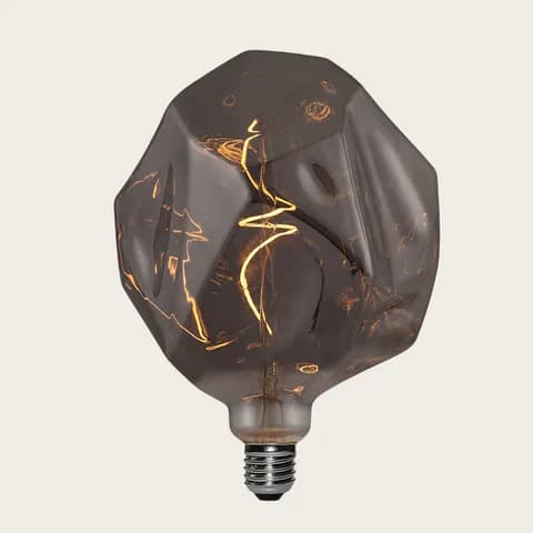 G95 G125 E27 E26 Edison Retro Light Bulbs, Smoky Gray, 220V 4W, Indoor Decorative Bulbs for Restaurants and Cafes