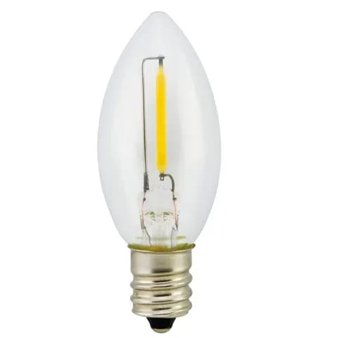 High Quality C7 C22 LED Candle Bulb 0.5-1W E12 110V Clear Glass Filament Light for for Chandelier Lighting Decoration