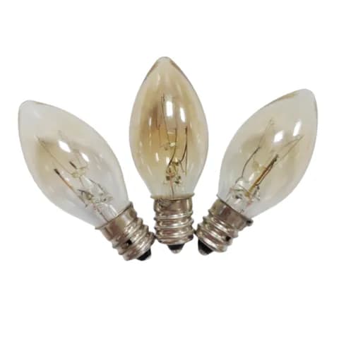 Hot Sale C7 clear Glass Refrigerator Bulb E12 E14 110V Salt Lamp Electric Bulb 5W Incandescent Bulb