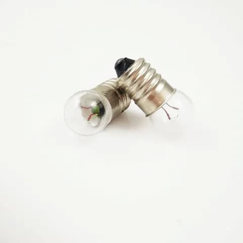Hot Sale E10 Screw Base Flashlight Replacement Bulb 2.5V0.3A, 3.8V0.3A Miniature Indicator Bulb