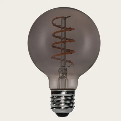 Spiral Flexible Filament G80 G95 Globe LED Edison Bulbs, 4W E27 Socket, Clear Glass Retro Vintage Bulb for Household Decoration