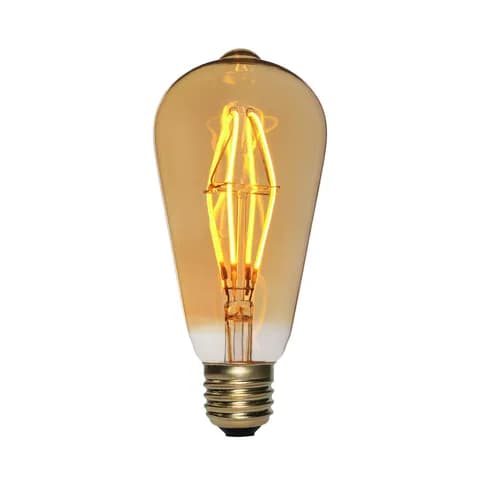 ST58 ST64 Retro Edison Bulb 220V 4W 270K Dimmable Decorative Bulb for Restaurants, Patios, and Cafes