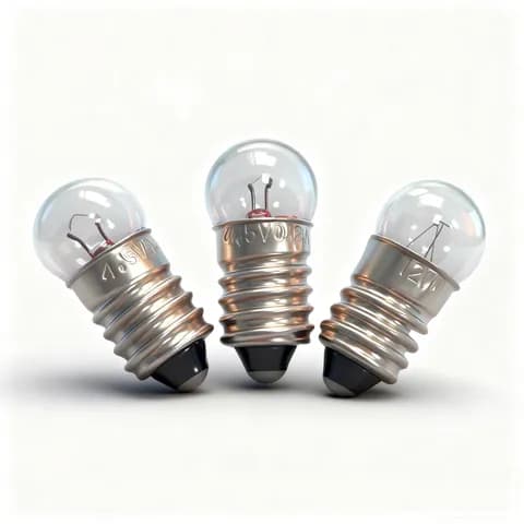Student Electrical Experiment: E10 Screw-type Bulb, 12V, Small Bulb, 3.8V, 2.5V, 0.3A, Small Bulb Flashlight Replacement Bulb