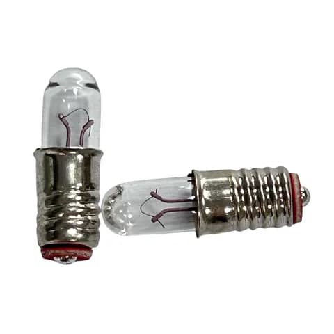 T1 3/4 E5.5 12V 50mA Miniature Screw-in Incandescent Bulb, Suitable for Lighting TT/HO Model Trains.