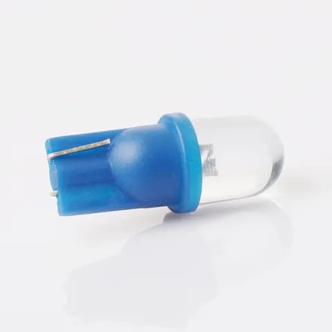 T10 Blue Wedge-Shaped Base LED Bulb, Rectangular Bulb, 12V White/Warm White Light,
