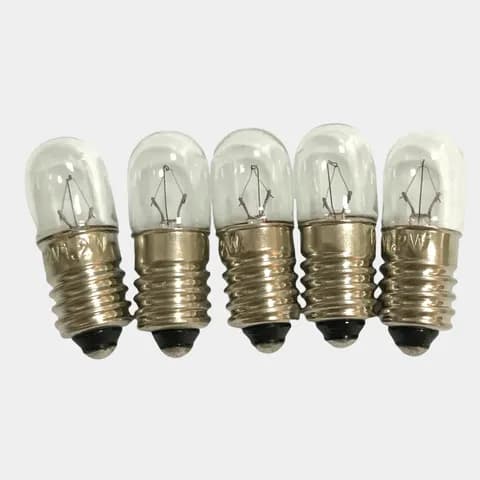T10X28 E10 base miniature tubular indicator bulb 6.3V 0.11A, 6.3V 0.25A instrument/equipment signal bulb, marine bulb.