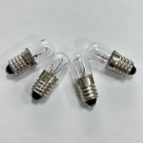 T10X28 E10 Screw-Base Electrical Equipment Indicator Light Bulb, 6V 0.3A, 12V 3W Marine Signal Light