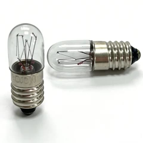 T10X28 E10 Spiral Base Tubular Miniature Incandescent Bulb 12V 3W, 24V 3W, 6V 3W Electrical Equipment Marine Indicator Bulb