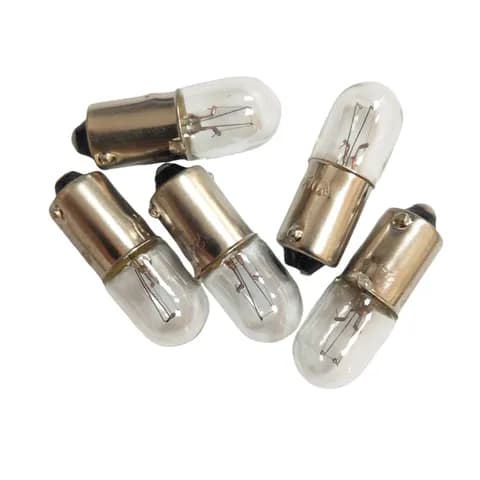 T10X28mm BA9S Bayonet Base Miniature Light Bulb 24V 3W, 12V 3W, 28V 3W Tubular Indicator Bulb