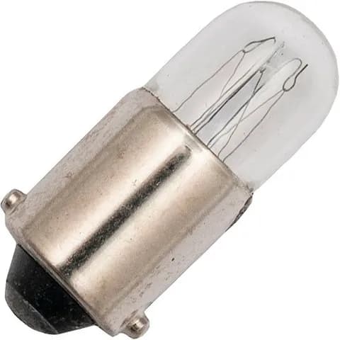 T10x28mm Tubular Mini Incandescent Bulb 12V3W, 6.3V0.25A Instrument Equipment BA9S Bayonet Indicator Bulb