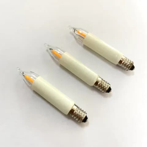 T11 E10 Base LED Filament Vertical Candle Bulb 23V0.5W Warm White Christmas String Bulb