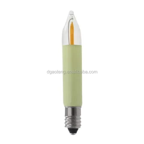 T11 T15 T20 LED Filament Vertical Candle, 8V0.5W 12V0.5W 16V0.5W E10 Base, 1L Warm White (stable), Ivory Candlestick