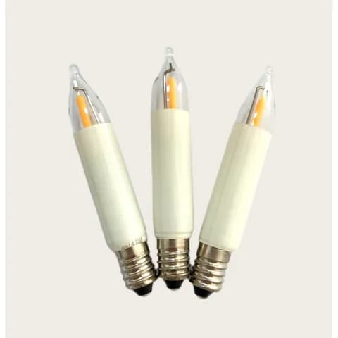 T11X65 E10 LED Filament Kleinschaftkerze E10 Fuer Schwibbogen Lichterkette 8-55V0.5W
